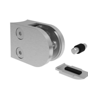 Pince verre pour 42.4mm – 40×50 talon amovible inox 304