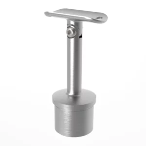 Support main courante haut 80.5mm pour tube ∅42.4mm plateau inclinable inox 304