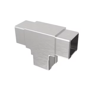 Adaptateur 3 directions horizontales pour tube 40*40mm inox