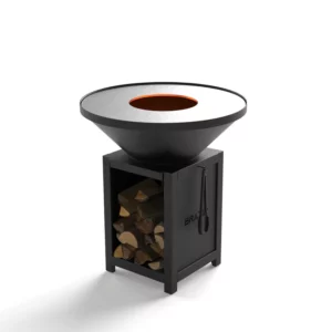 Brasero-plancha Rond 840 mm sur socle